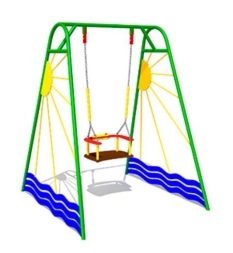 Детские качели Прибой К006 с креслом К045 для игровых площадок, фото 1 Детские качели Прибой К006 с креслом К045 для игровых площадок, фото 1