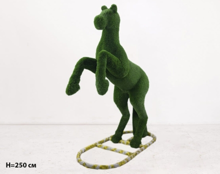 Топиари Конь на дыбах, h=290 см - газон Deluxe Green, фото 5