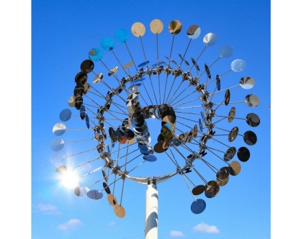 Скульптура из нержавеющей стали Бриз Малый размер, трубчатое основание из нержавеющей стали, фото 7