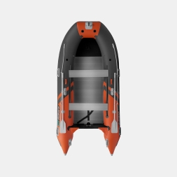 Gladiator C 370 AL ACTIVE Оранжево-темносерый моторная лодка ПВХ Алюминиевый пайол, фото 4