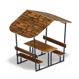 Столик детский с навесом - МФ 31.01.08-04, фото 1 Столик детский с навесом - МФ 31.01.08-04, фото 1