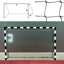 Сетка ганд./футзал., арт.FS-G №15, ЧЕР a:3.0 b:2.0 c:0.8 d:1.0 м, нить 3,5мм ПП, яч.10*10см, чер Сетка ганд./футзал., арт.FS-G №15, ЧЕР a:3.0 b:2.0 c:0.8 d:1.0 м, нить 3,5мм ПП, яч.10*10см, чер