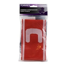 Капитанская повязка &quot;TORRES&quot;, нейлон, безразмерная, красно-белый