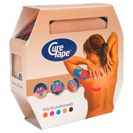 Тейп кинезиологический CureTape Giant Roll Neutral, 5 см x 31.5 м, арт. 160318, телесный, фото 1