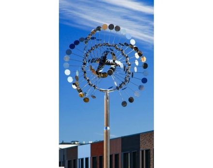 Скульптура из нержавеющей стали Бриз Малый размер, 8-гранное конусовидное основание из нержавеющей стали, фото 3