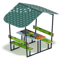 Столик детский с навесом (город) - МФ 31.01.08-05, фото 3 Столик детский с навесом (город) - МФ 31.01.08-05, фото 3