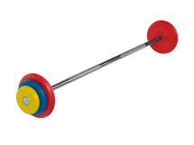 Штанга неразборная &quot;Barbell&quot; с цветными дисками d 25 мм, 22,5 кг