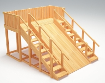 Зимняя деревянная горка “Зима wood”-4