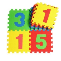 Игровой коврик 9-ти секционный с цифрами 33х33 см. х 7 мм. (03-436-T)
