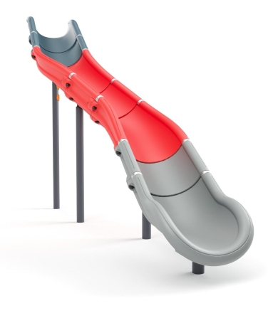 Пластиковая горка L3,8 H2,4 из 7-ми сегментов для детской площадки, фото 1