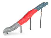 Пластиковая горка L3,8 H2,4 из 7-ми сегментов для детской площадки