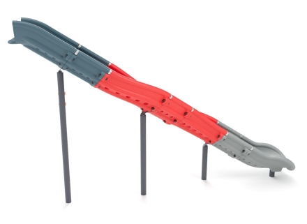 Пластиковая горка L3,8 H2,4 из 7-ми сегментов для детской площадки, фото 3