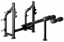 UFC Олимпийская скамья для жима с отрицательным углом наклона с стойками для хранения дисков UFC Олимпийская скамья для жима с отрицательным углом наклона с стойками для хранения дисков