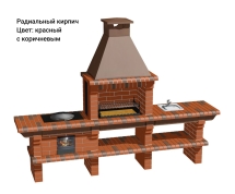 Печь Аристократ 7142 Прямоугольный кирпич красный с коричневым