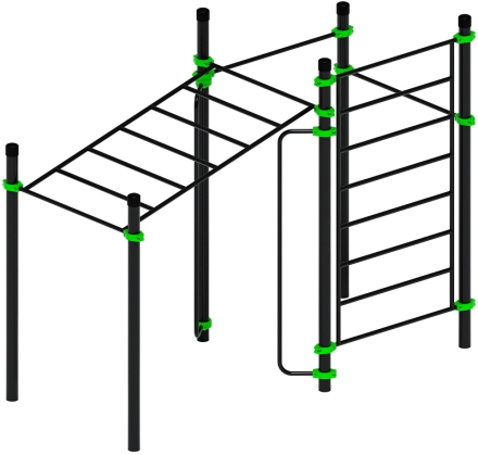 Воркаут ЛОВ 108 зеленый ВТ 102.12-02, фото 3