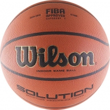 Мяч баскетбольный WILSON Solution VTB24, р.7, FIBA Approved, ЛОГО VTB24, коричневый