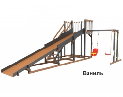 Деревянная зимняя горка Сорбет Мята №3 с рукоходом, фото 3