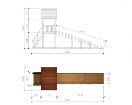 Зимняя деревянная горка “Зима wood”-5, фото 6