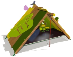 Домик-беседка Шалаш 06021 для детской площадки, фото 2