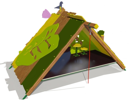 Домик-беседка Шалаш 06021 для детской площадки, фото 2