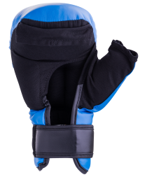 Перчатки для рукопашного боя HSIF RF3208, 8oz, к/з, синий, фото 2