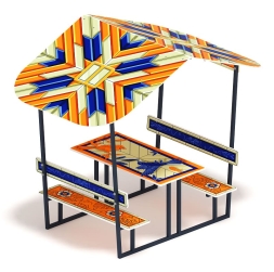 Столик детский с навесом (калейдоскоп) - МФ 31.01.08-07, фото 2 Столик детский с навесом (калейдоскоп) - МФ 31.01.08-07, фото 2