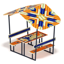 Столик детский с навесом (калейдоскоп) - МФ 31.01.08-07, фото 1 Столик детский с навесом (калейдоскоп) - МФ 31.01.08-07, фото 1