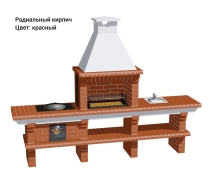 Печь Аристократ 7142 Радиальный кирпич красный с коричневым