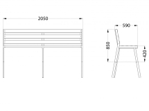МФ 1.40 Лавочка Бизнес мини