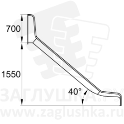 Горка из нержавеющей стали размером 1550х490 мм, фото 4