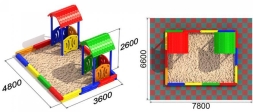 Песочный дворик 3 для детской площадки, фото 3 Песочный дворик 3 для детской площадки, фото 3