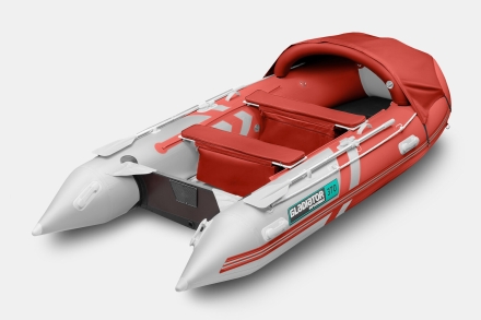 Gladiator C 370 AL ACTIVE Красно-белый моторная лодка ПВХ Алюминиевый пайол, фото 2