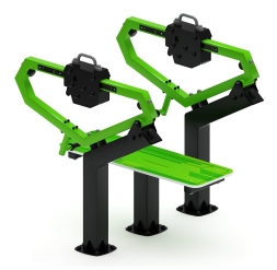 Жим лежа (зеленый) - Уличный тренажер - СТ 026-12.П, фото 2