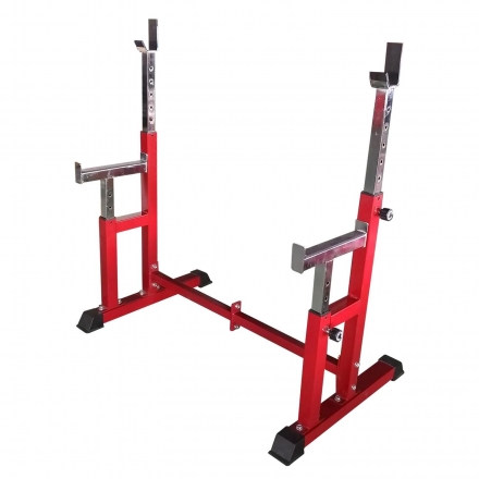 Скамья со стойками под штангу DFC DZ005AB (бордовый, два короба), фото 2
