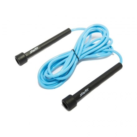 Скакалка RP-101 ПВХ с плаcтиковой ручкой, синяя, 3м, фото 1