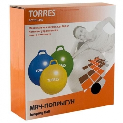 Мяч-попрыгун &quot;TORRES&quot;, с ручкой, диам. 45 см, мяч для тренировок, фото 2