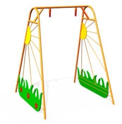 Детские качели Луг К007 c креслом К045 для игровых площадок, фото 2 Детские качели Луг К007 c креслом К045 для игровых площадок, фото 2