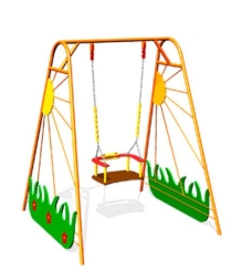 Детские качели Луг К007 c креслом К045 для игровых площадок, фото 1 Детские качели Луг К007 c креслом К045 для игровых площадок, фото 1