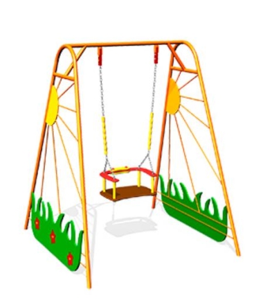 Детские качели Луг К007 c креслом К045 для игровых площадок, фото 1