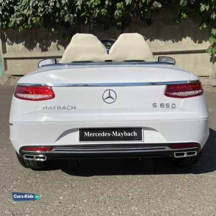 Электромобиль Mercedes-Benz Maybach S650 ZB188 Cabriolet белый, фото 7