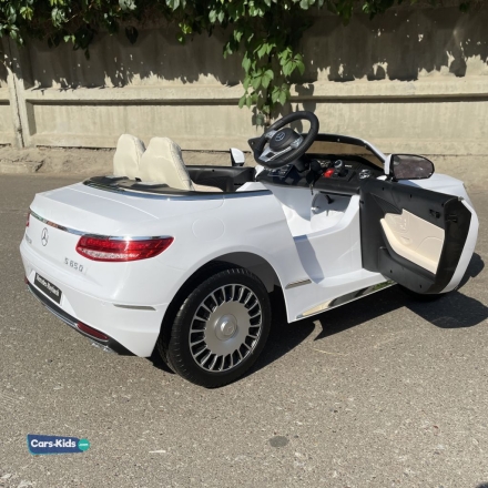Электромобиль Mercedes-Benz Maybach S650 ZB188 Cabriolet белый, фото 3