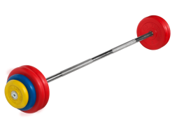 Штанга неразборная &quot;Barbell&quot; с цветными дисками d 25 мм, 32,5 кг