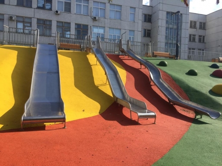 Горка из нержавейки со скатом типа желоб, фото 1