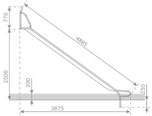 Скат KBT Stur-500 L4,9 H2,3-2,5 из нержавеющей стали для игровых площадок