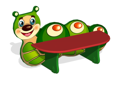 Лавочка Гусеничка 2 МФ-25Х двойная для детской площадки, фото 1