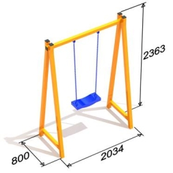 Детские качели №1 одноместные для детской площадки, фото 2 Детские качели №1 одноместные для детской площадки, фото 2