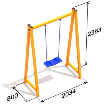 Детские качели №1 одноместные для детской площадки, фото 2