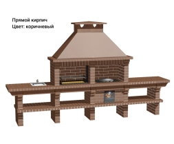 Печь Аристократ 736 Прямоугольный кирпич коричневый, фото 10