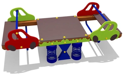 Качели-балансир двойные на пружинах 04655 для детской площадки, фото 1