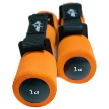 Гантель неопреновая DB-203 1 кг, оранжевая